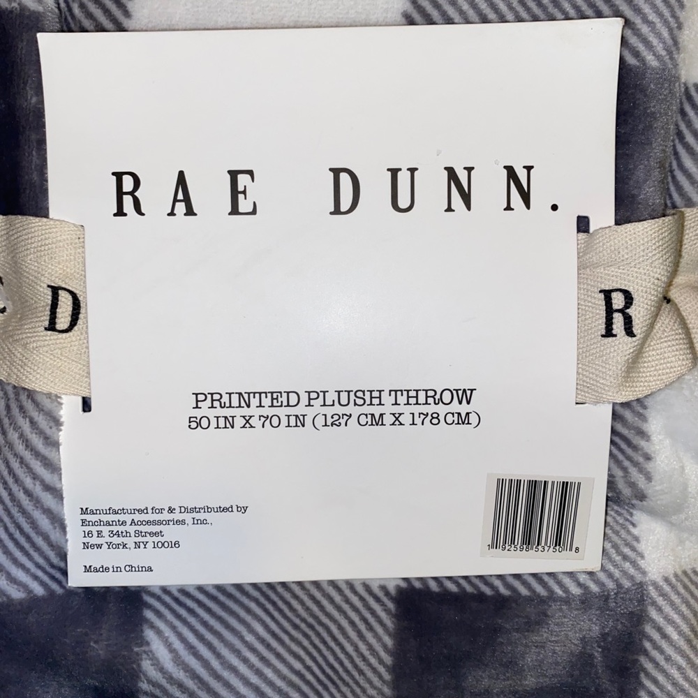 NWT Rae Dunn Buffalo Plaid SO VERY MERRY Throw - Picture 5 of 5